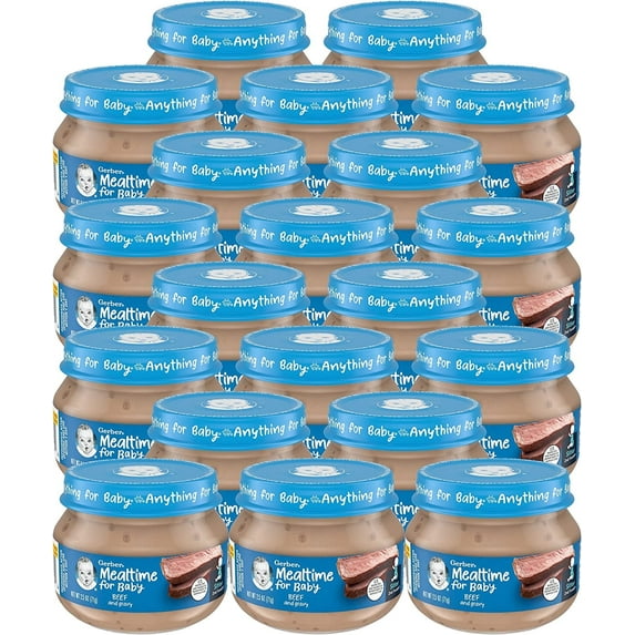 Gerber 2nd Foods Beef & Gravy Baby Food, 2.5 oz (20-Count)
