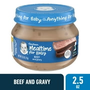 Gerber 2nd Foods Mealtime for Baby Baby Food, Beef and Gravy, 2.5 oz Jar