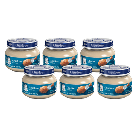 Gerber 2nd Foods Meats - Chicken & Gravy, 2.5 oz (6 Count)