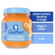 Gerber 2nd Foods Natural for Baby Baby Food, Sweet Potato Banana Orange, 4 oz Jar
