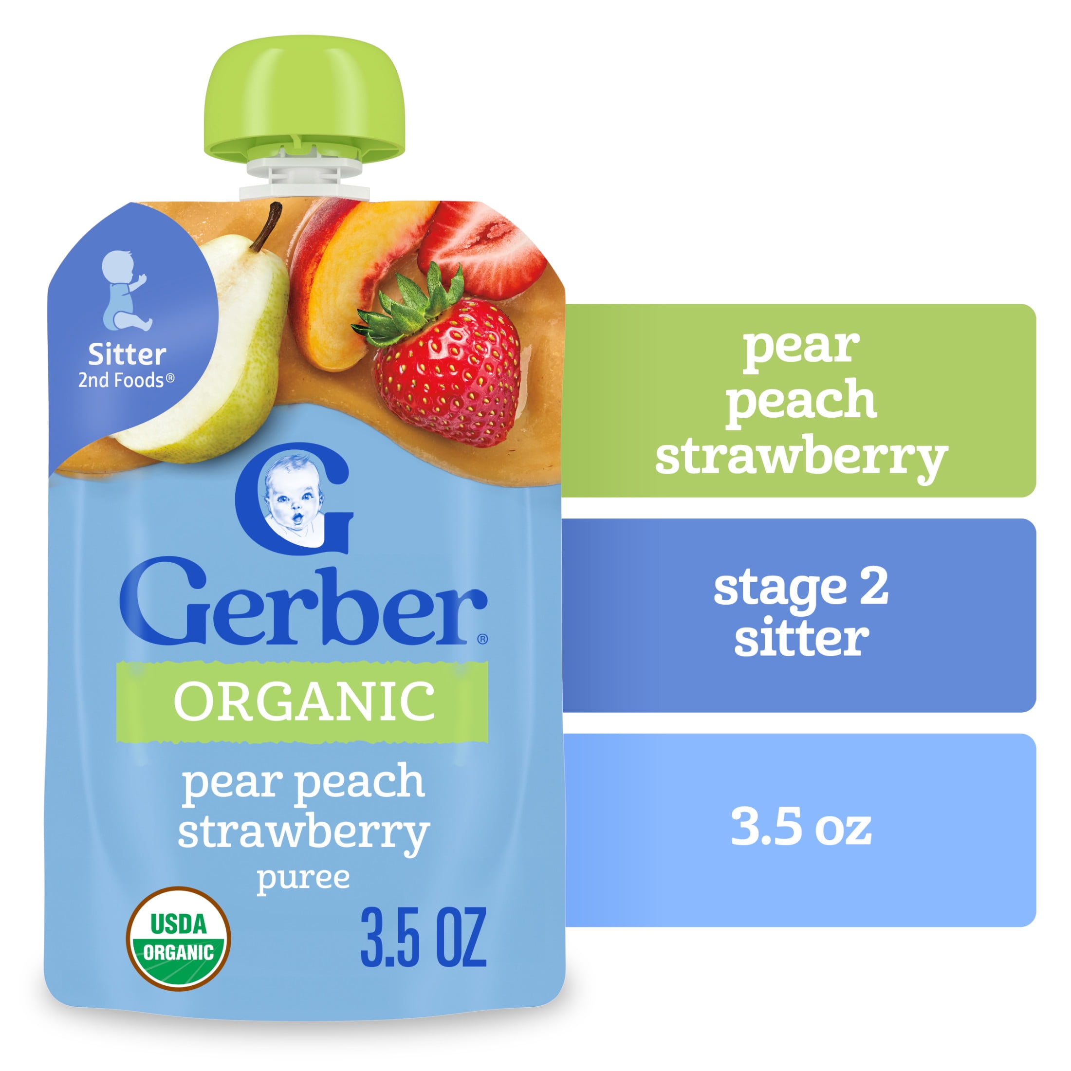 Organic Baby Food with Pear Peach Strawberry Kuwait Ubuy
