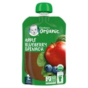 Gerber 2nd Foods Organic for Baby Baby Food, Apple Blueberry Spinach, 3.5 oz Pouch