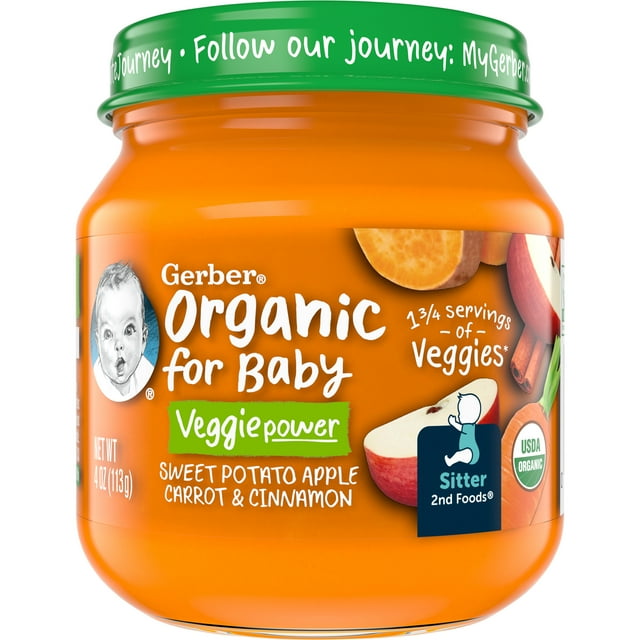 Gerber 2nd Foods Organic for Baby Baby Food, Sweet Potato Apple Carrot