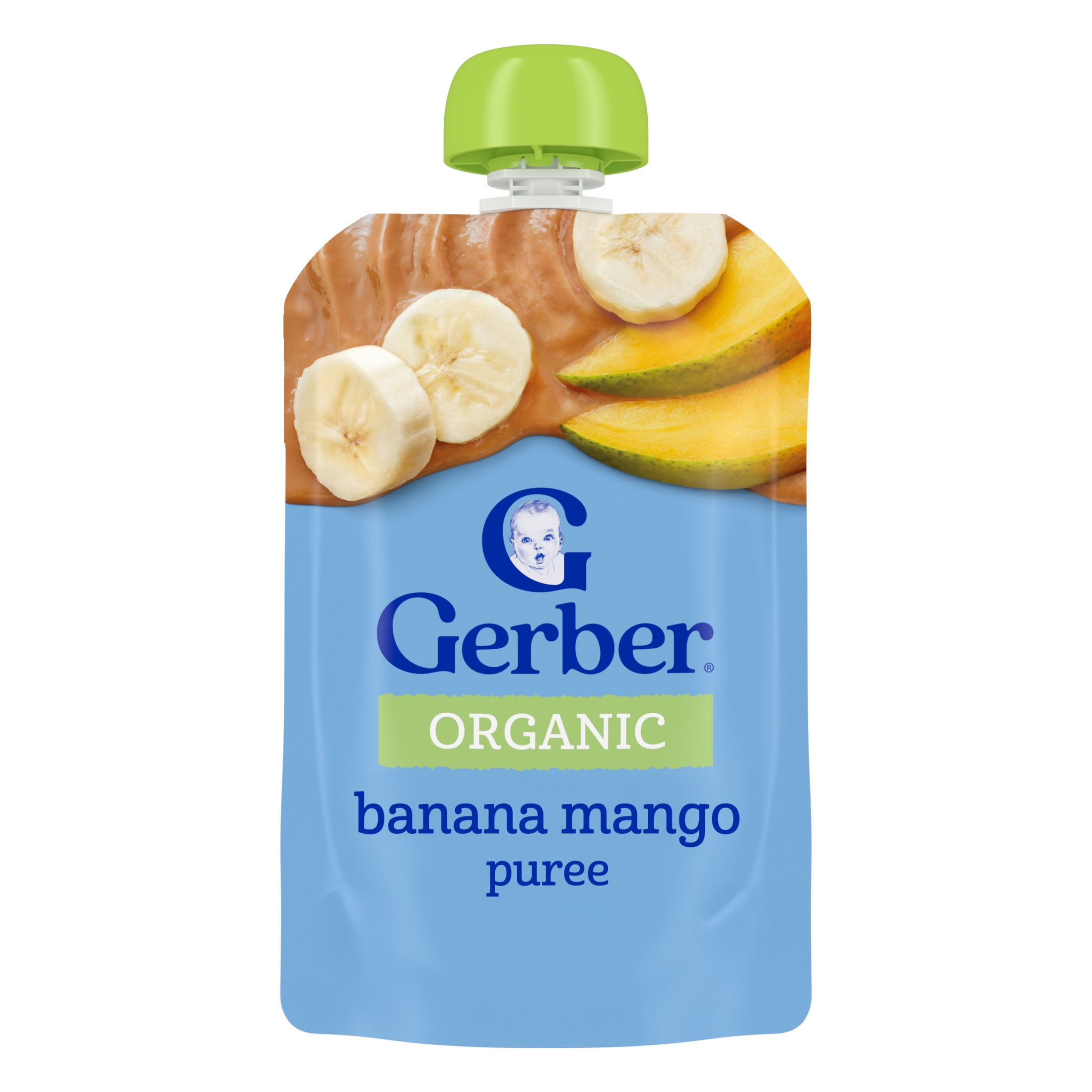 Gerber 2nd Foods Organic for Baby, Banana Mango, 3.5 oz Pouch (12 Pack)