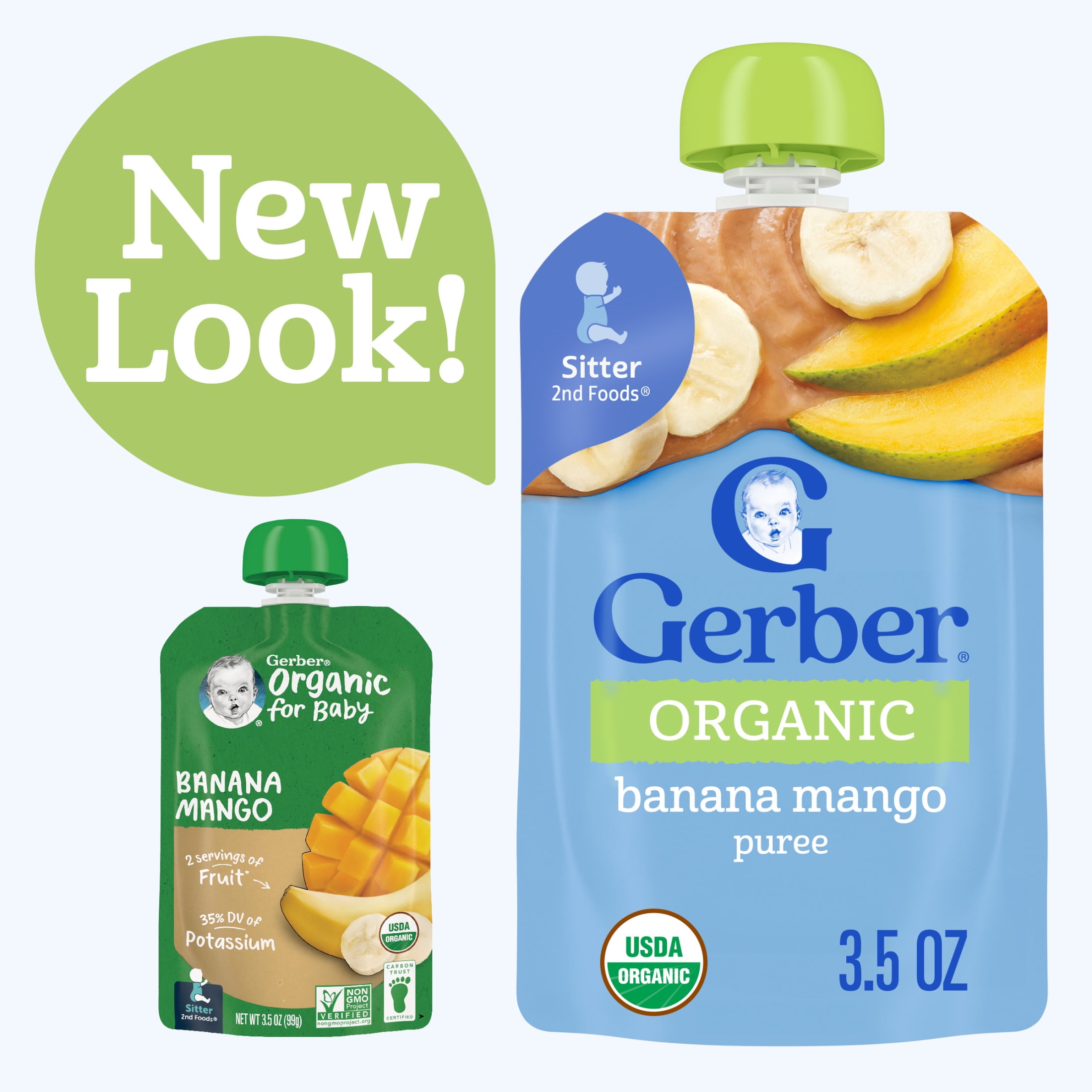 Gerber Organic Baby Food, Banana Mango, oz Kuwait Ubuy