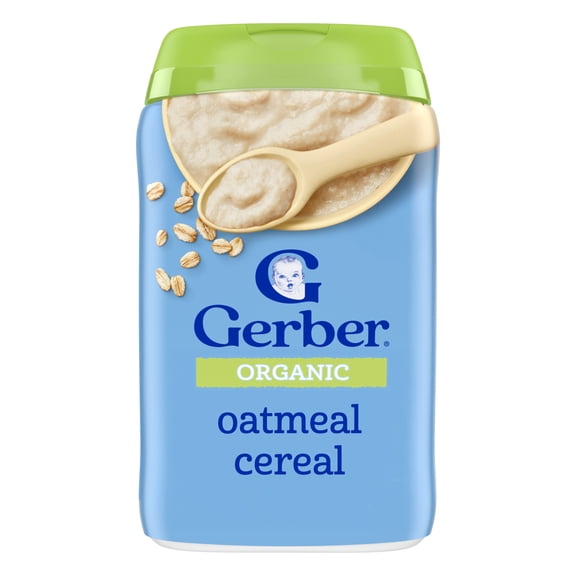 Gerber 2nd Foods Organic for Baby Grain & Grow Baby Cereal, Oatmeal, 8 oz Canister