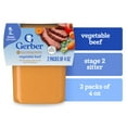 thumbnail image 1 of Gerber 2nd Foods PowerBlend Baby Food Vegetable Beef, 4 oz Tubs (2 Pack), 1 of 15