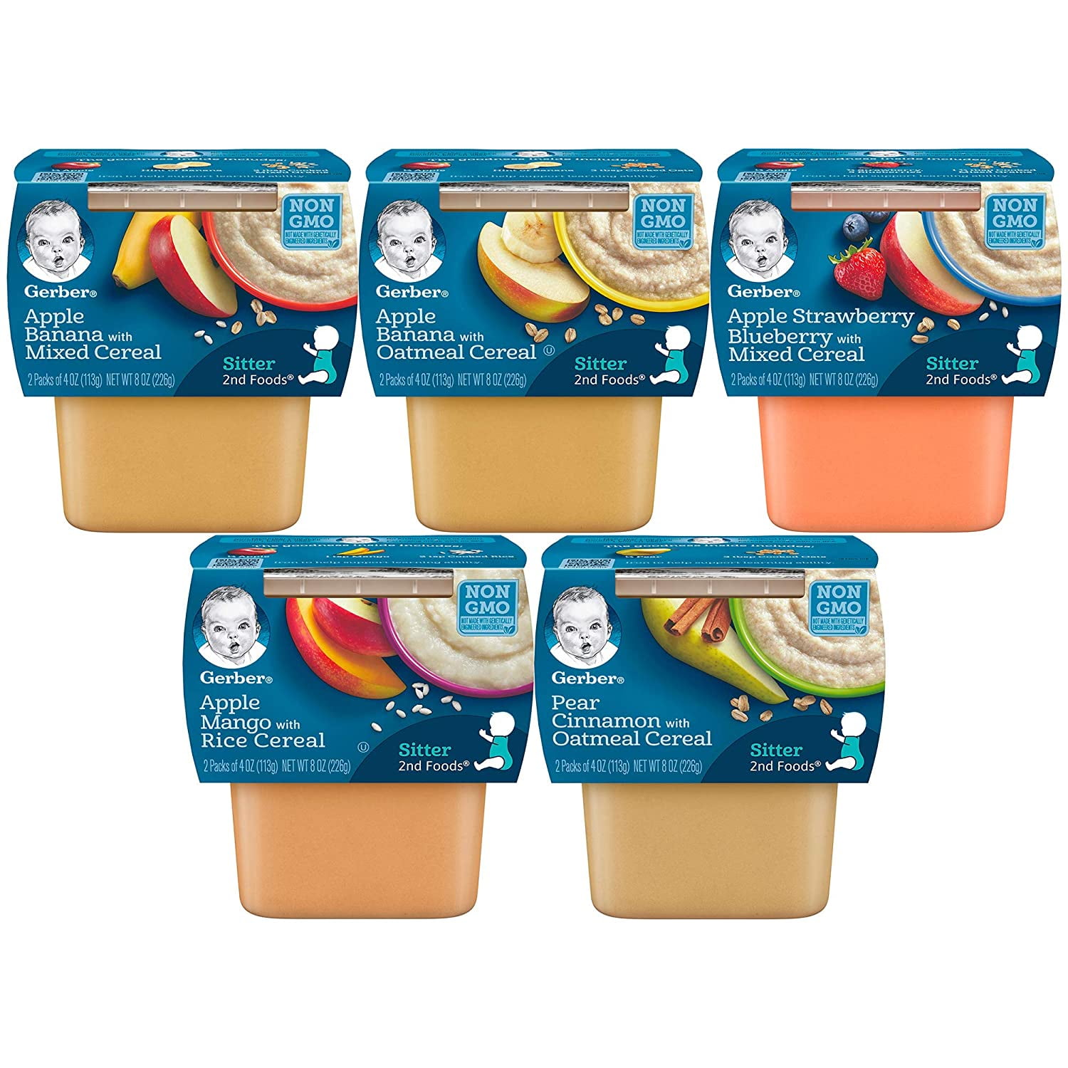 Gerber 2nd Foods Tubs Breakfast Cereal Variety Pack, 3 Pear Cinnamon