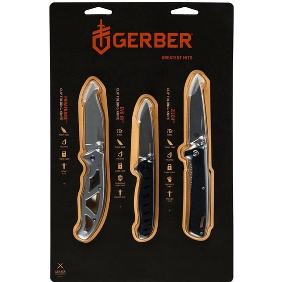 Gerber 3-Piece Folding Knife Set FREE SHIPPING