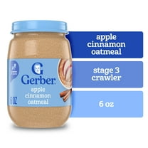 Gerber 3rd Foods Baby Food, Apple Cinnamon Oatmeal, 6 oz Jar