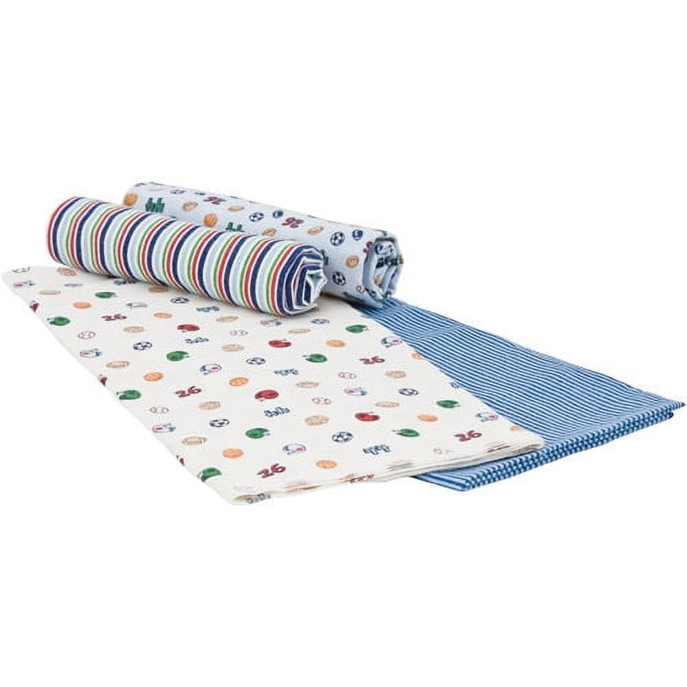 Gerber 4pk Flannel Receiving Blanket B