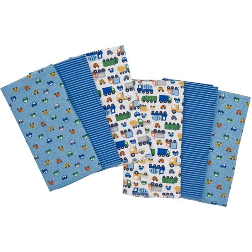 Gerber 6Pack Flannel Burp Cloths, Boy