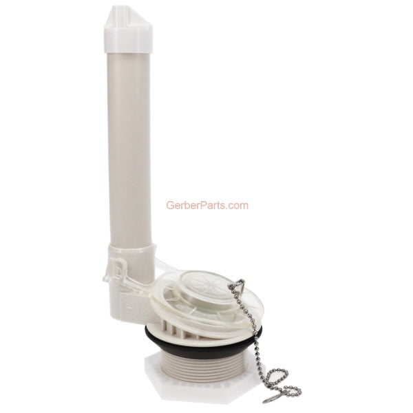 White Plastic Two-Inch Flush Valve with Chain