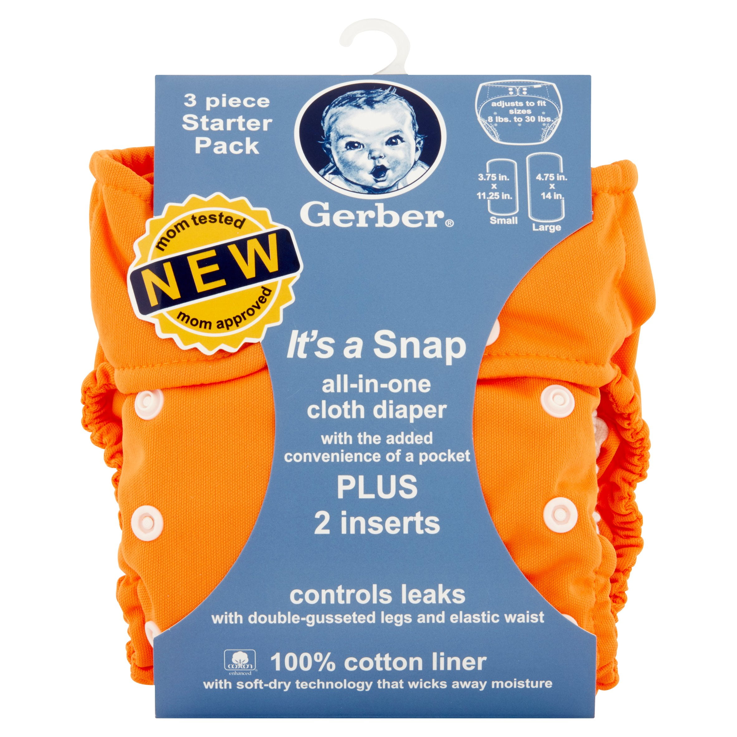 Gerber AllinOne Cloth Diaper Starter Pack, 3 count