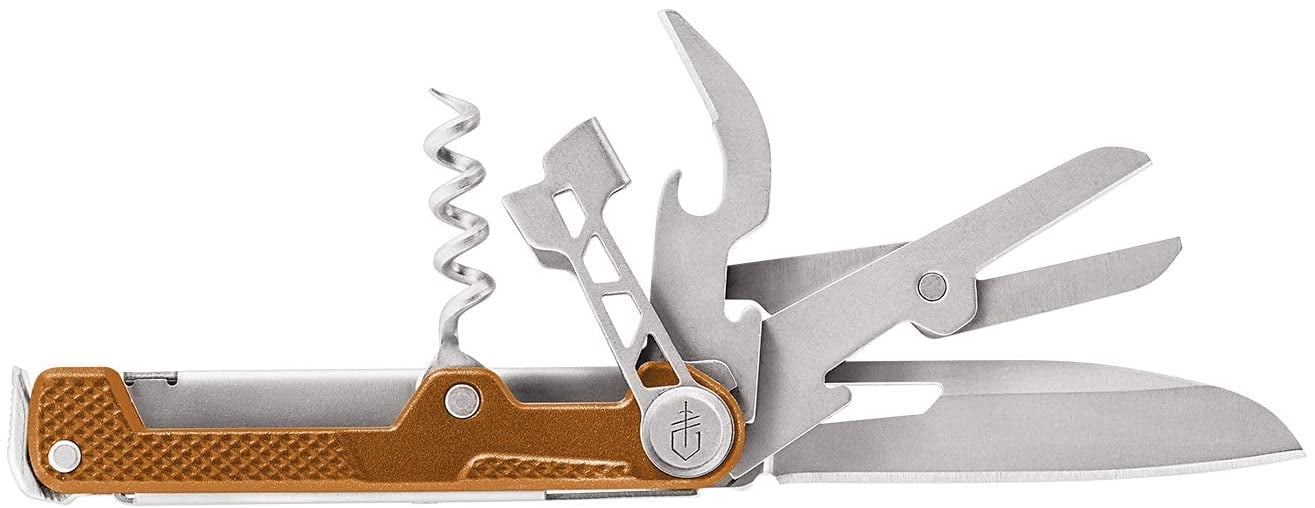 Gerber Armbar Cork, Pocket Knife Multi-Tool with Cork Screw for EDC, Orange [31-003564]