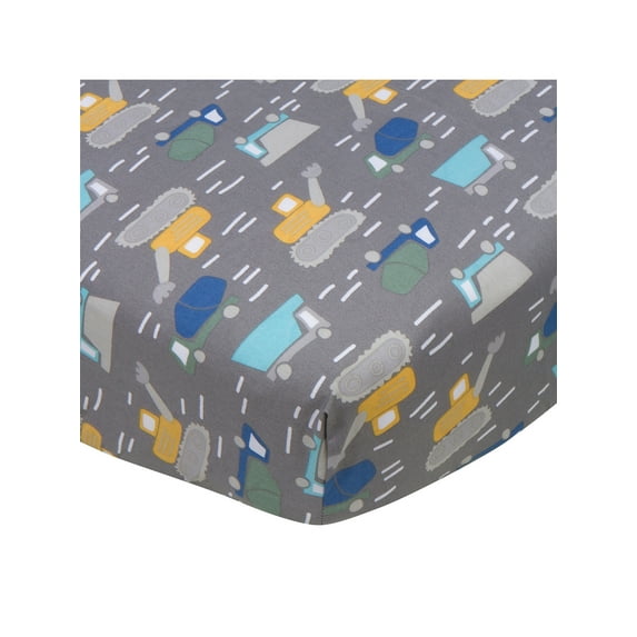 Gerber Baby Boy 100% Cotton Fitted Crib Sheet for Standard Crib and Toddler Mattresses