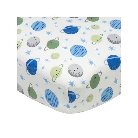 Gerber Baby Boy 100% Cotton Fitted Crib Sheet for Standard Crib and Toddler Mattresses