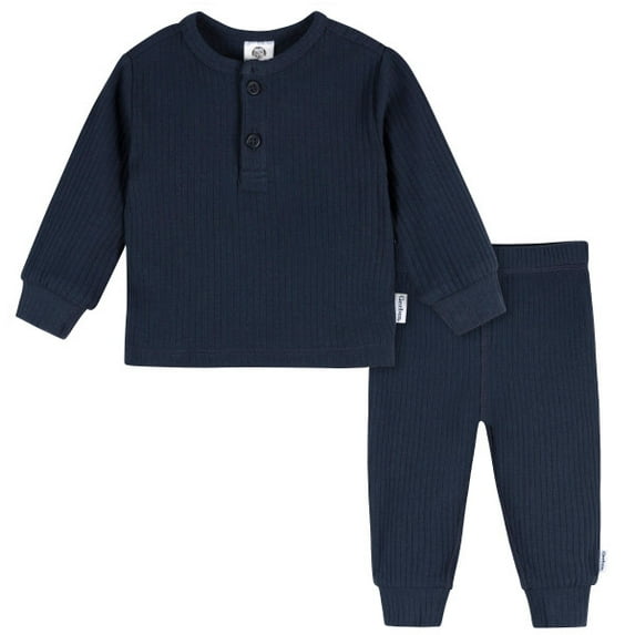 Gerber Baby Boy 2-Pack Top & Pants Set Blue Nights, Sizes 0-24 Months