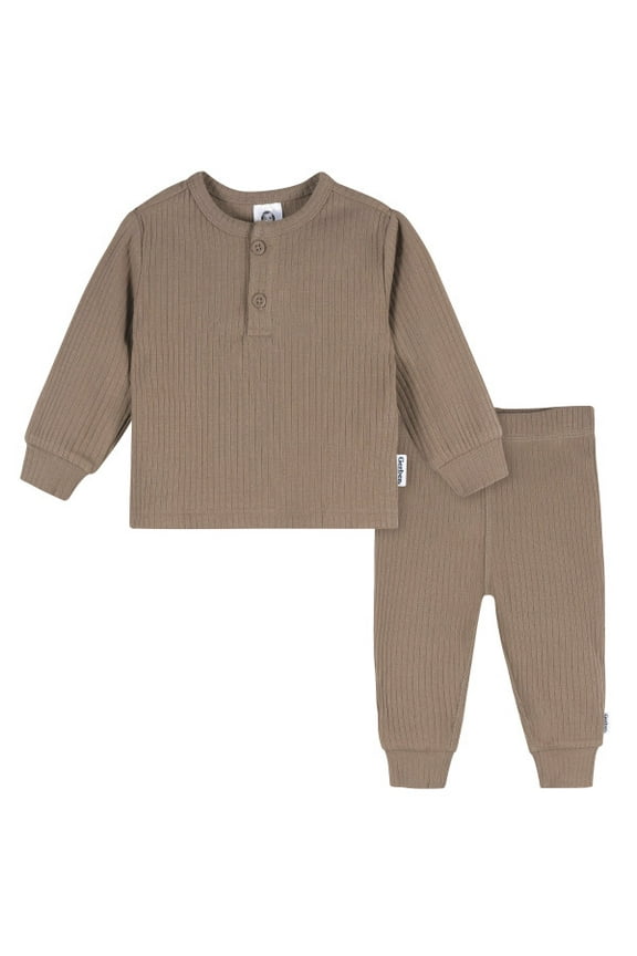 Baby Boy 2-Pack Top & Pants Set Leafless Tree, Sizes 0-24 Months