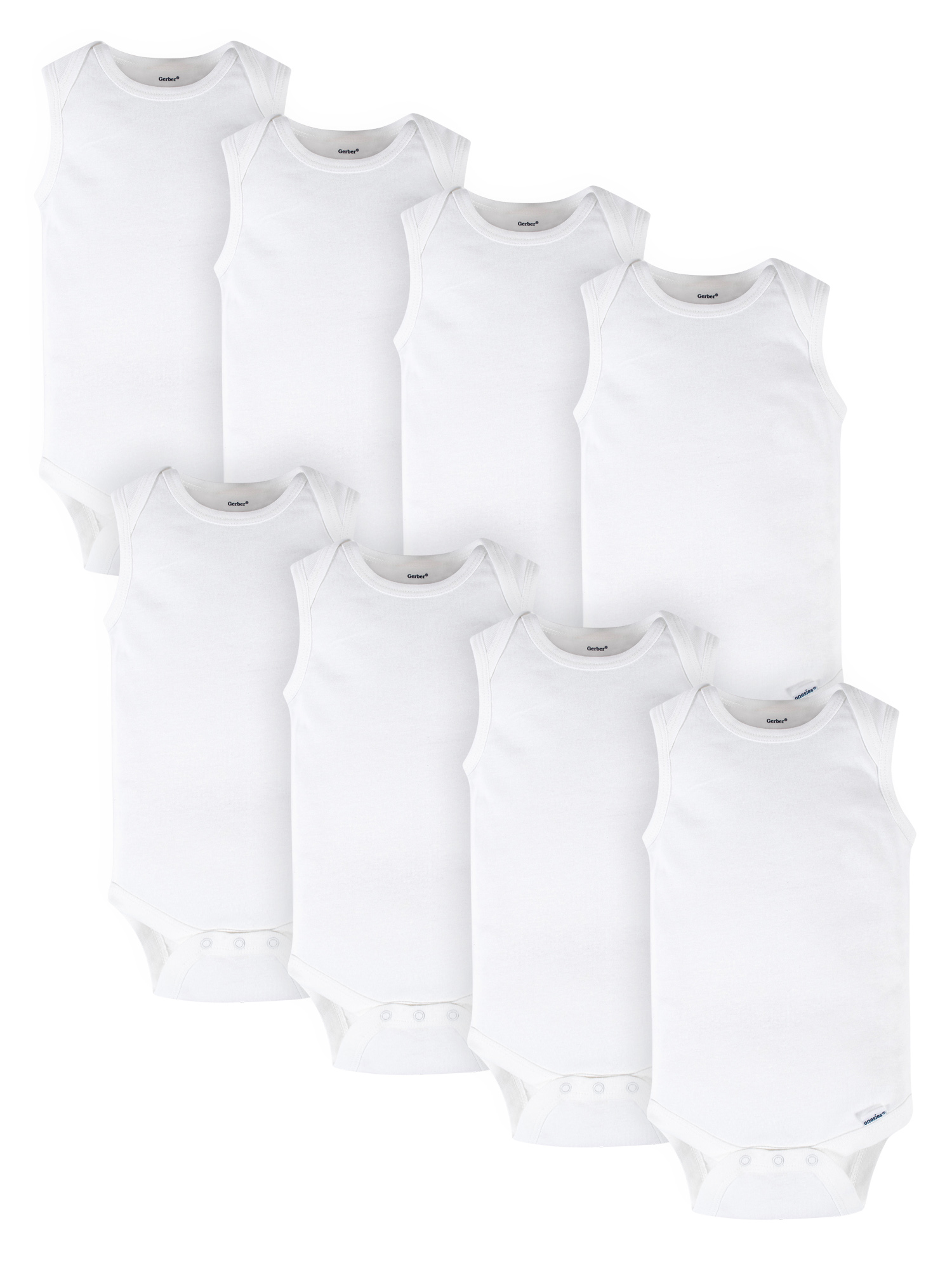 Hudson Baby Infant Boy Cotton Sleeveless Bodysuits, Boy Sea Creatures