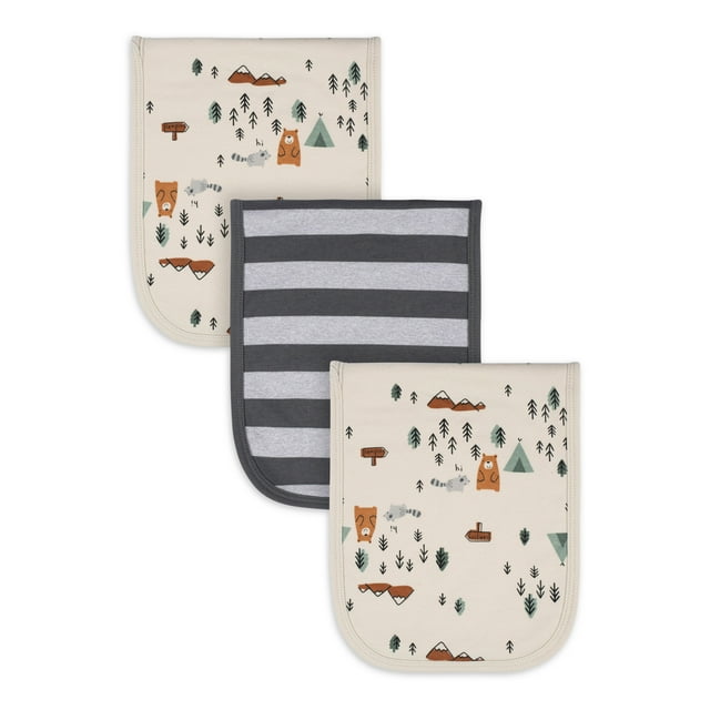 Gerber Baby Boy Burp Cloths, 3Pack, One Size