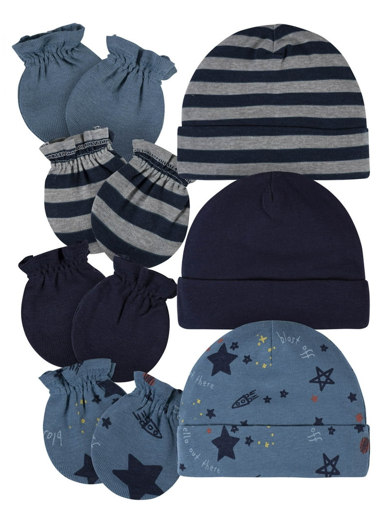 Gerber Baby Boy Caps Mittens Keep Your Newborn Warm