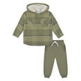 thumbnail image 1 of Gerber Baby Boy Flannel Jacket and Jogger Outfit Set, 2-Pack, Sizes 12 Months - 24 Months, 1 of 20