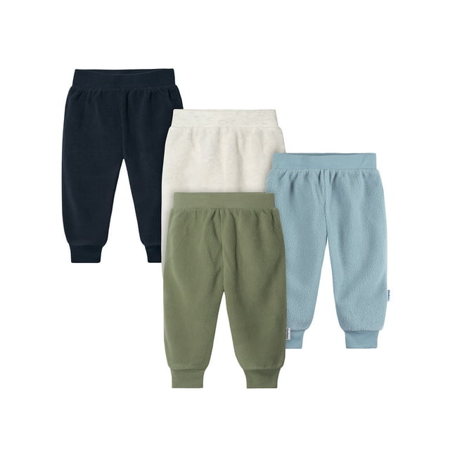 Gerber Baby Boy Fleece Pants, 4Pack, Sizes 0/3 Months 24 Months