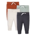 thumbnail image 1 of Gerber Baby Boy Jogger Pants, 4-Pack (Newborn-24 Months), 1 of 7