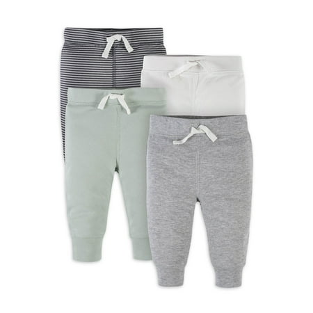 Gerber Baby Boy Jogger Pants, 4-Pack (Newborn-24 Months)