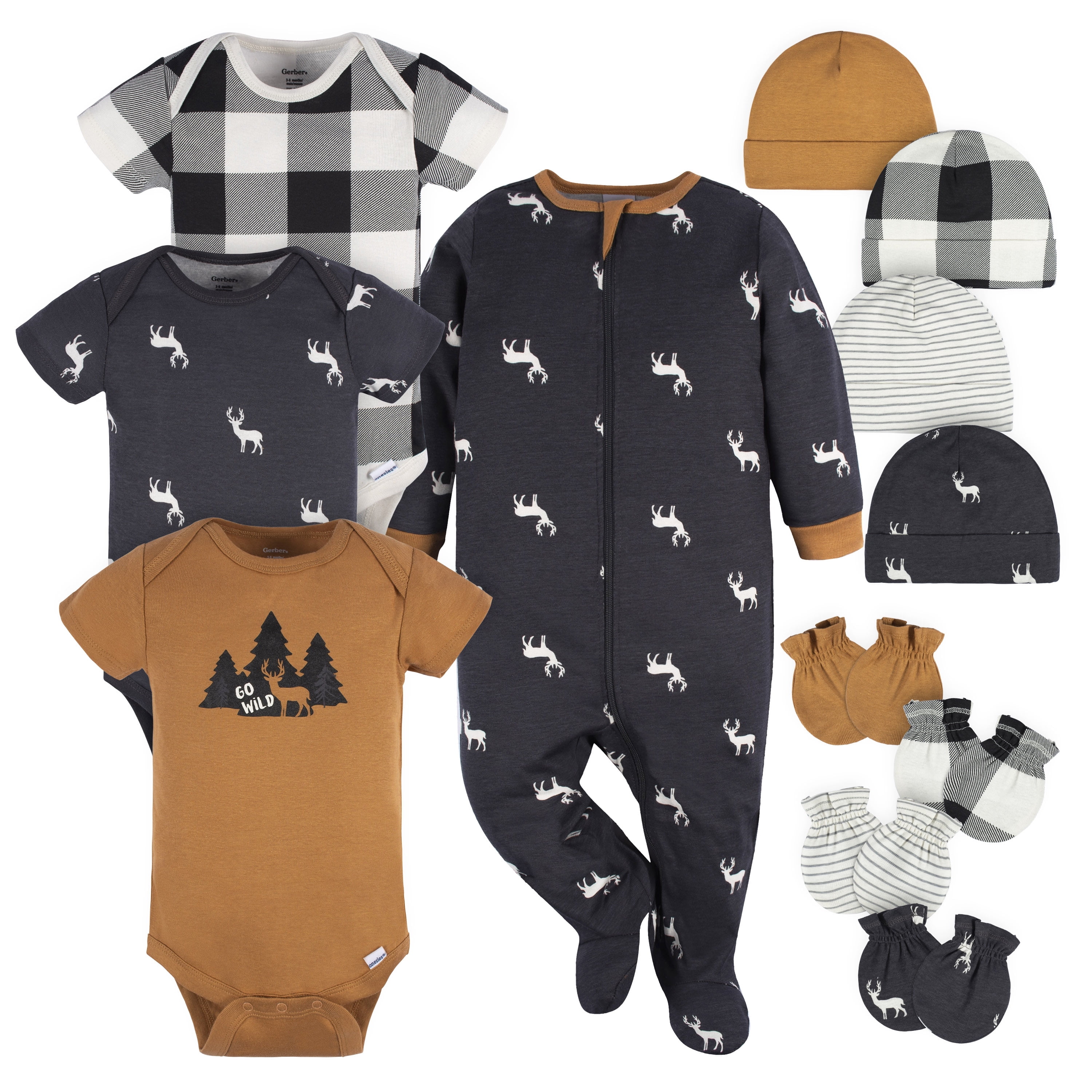 Gerber Baby Boy Layette Bundle, 12-Piece, Newborn - 6/9M