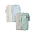 thumbnail image 1 of Gerber Baby Boy Long Sleeve Gowns with Mitten Cuffs, 4-Pack, 1 of 6