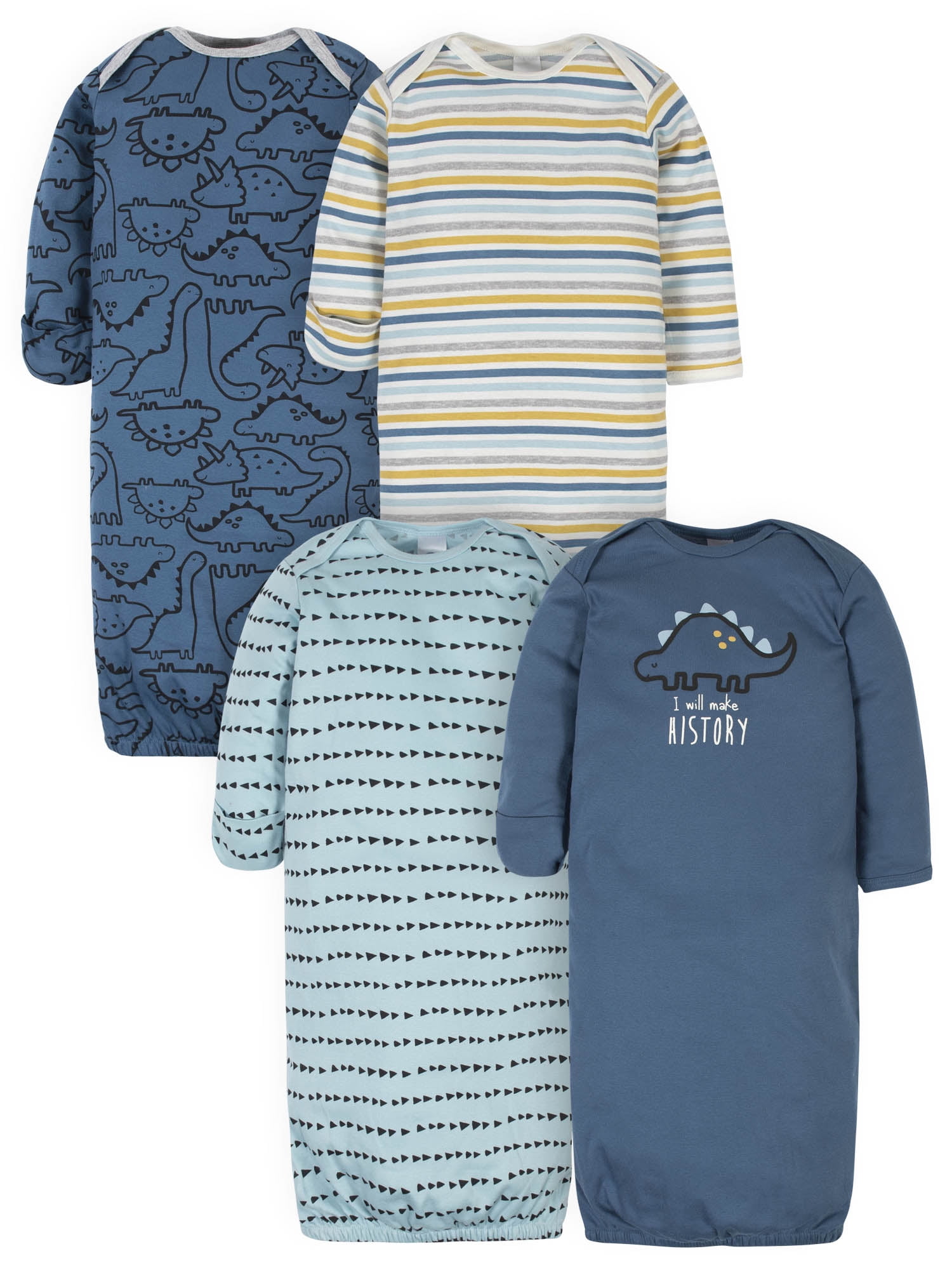 Gerber | Pajamas | Gerber Baby Sleeper Gowns W Mitten Cuffs 4 Pack 6months  | Poshmark