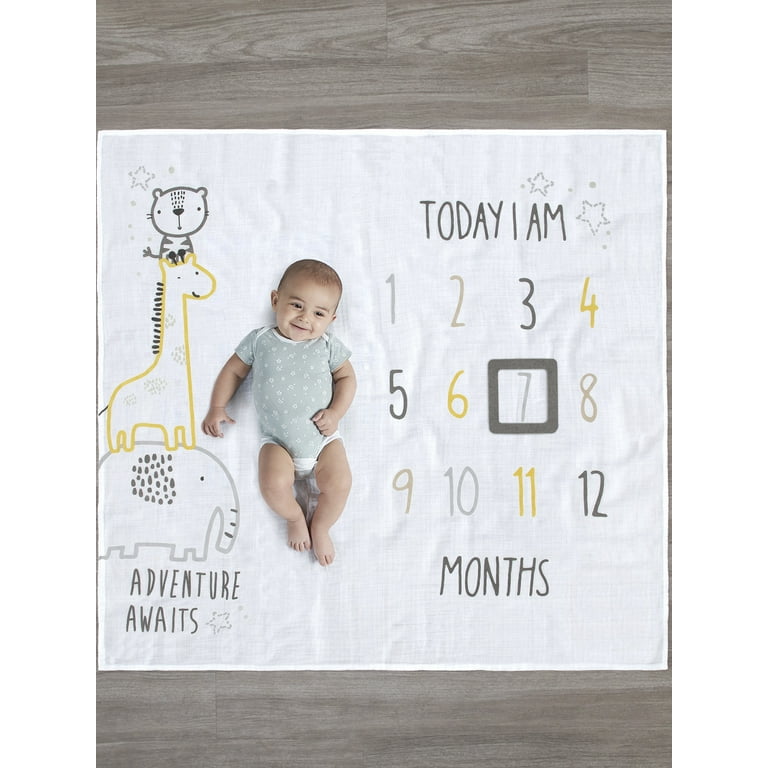 Baby boy month blanket 2025