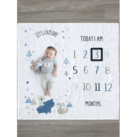 Gerber Baby Boy Milestone Blanket & Frame Set, 2-Piece