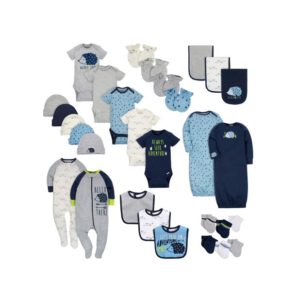 Gerber Baby Boy Newborn Clothes Shower Gift Set, 30Piece