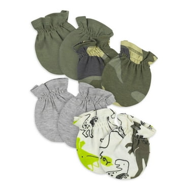 Gerber Baby Boy No Scratch Mittens, 4-Pack (0-3M)