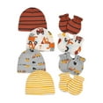 thumbnail image 1 of Gerber Baby Boy No Scratch Mittens & Caps Set, 8-Piece (Newborn - 0/3M), 1 of 11