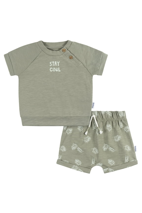 Baby Boy Palms T-Shirt and Short Set Cotton (Infant), 2-Piece Set