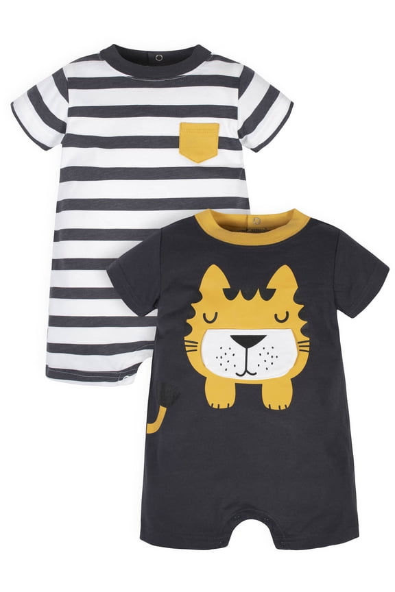 Baby Boy Rompers, 2-Pack, (Newborn - 24 Months)