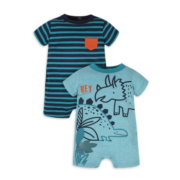 Gerber Baby Boy Rompers, 2Pack, (Newborn 24 Months)