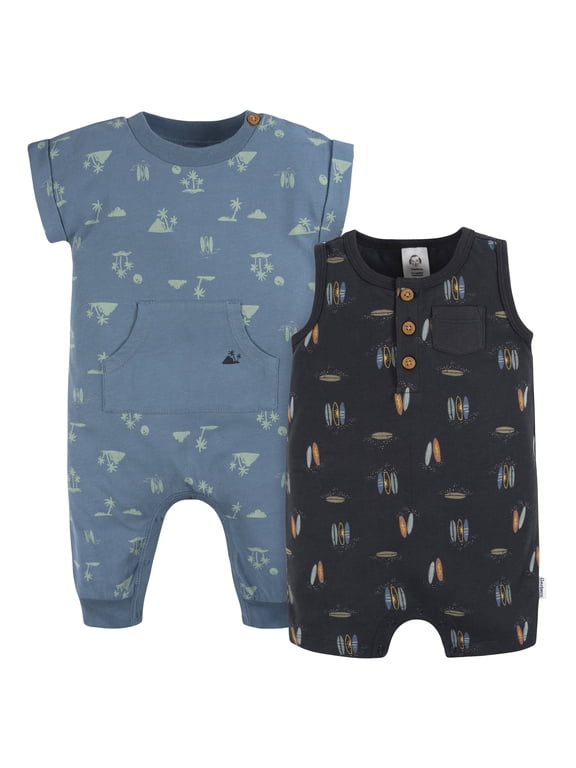 Baby Boy Rompers, 2-Pack, Sizes Newborn - 24 Months