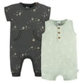 thumbnail image 1 of Gerber Baby Boy Rompers, 2-Pack, Sizes 0/3 Months - 24 Months, 1 of 12