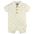 thumbnail image 1 of Gerber Baby Boy Short Sleeve Collared Romper, Sizes Newborn - 24 Months, 1 of 8