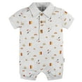 thumbnail image 1 of Gerber Baby Boy Short Sleeve Collared Romper, Sizes Newborn - 24 Months, 1 of 7