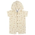 thumbnail image 1 of Gerber Baby Boy Short Sleeve Hooded Romper, Sizes Newborn - 24 Months, 1 of 7