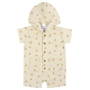 Baby Boy Short Sleeve Hooded Romper, Sizes Newborn - 24 Months