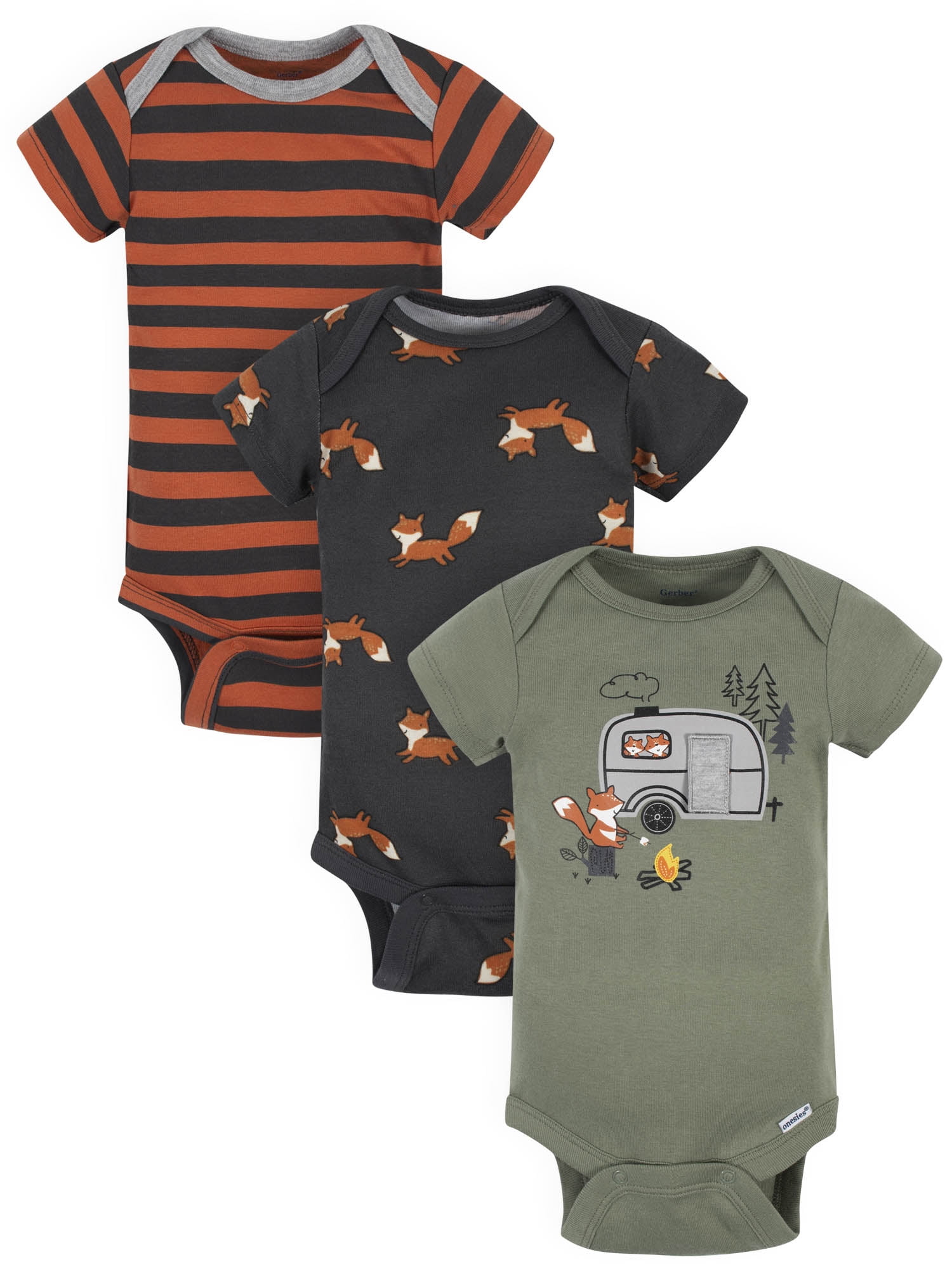 Baby 3-Pack Organic Cotton Rib Bodysuits - Little Planet | Carter's