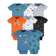 Gerber Baby Boy Short Sleeves Onesies Bodysuits, 8-Pack, Sizes Newborn-12M