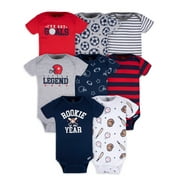 Gerber Baby Boy Short Sleeves Onesies Bodysuits, 8-Pack, Sizes Newborn-12M